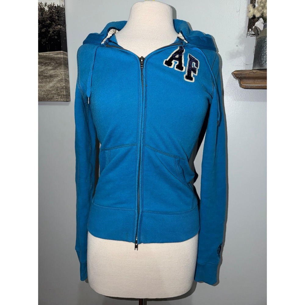 Abercrombie vintage Y2K blue full zip hoodie.